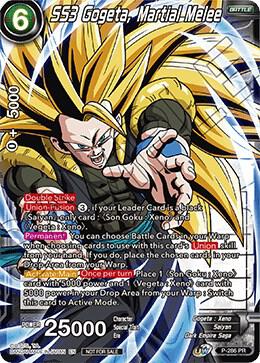 SS3 Gogeta Martial Melee Unison Warrior Series Tournament Pack Vol3 Winner Stamped P-286 Tournament Promotion Cards Dragonball Super card