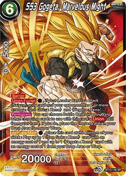 SS3 Gogeta Marvelous Might BT12-136 Vicious Rejuvenation Dragonball Super card