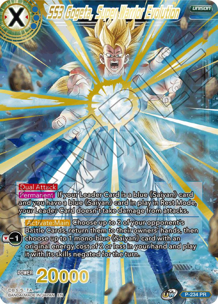 SS3 Gogeta Super Warrior Evolution Alternate Art Foil P-234 Special Anniversary Set 2021 Dragonball Super card