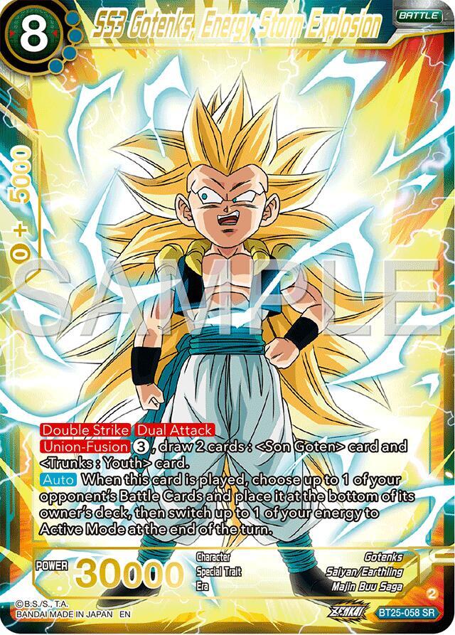SS3 Gotenks Energy Storm Explosion BT25-058 Legend of the Dragon Balls Dragonball Super card