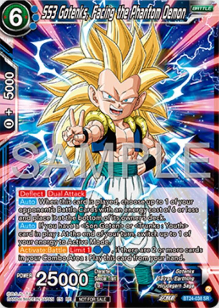 SS3 Gotenks Facing the Phantom Demon Deluxe Pack 2025 Vol1 BT24-038 Promotion Cards Dragonball Super card