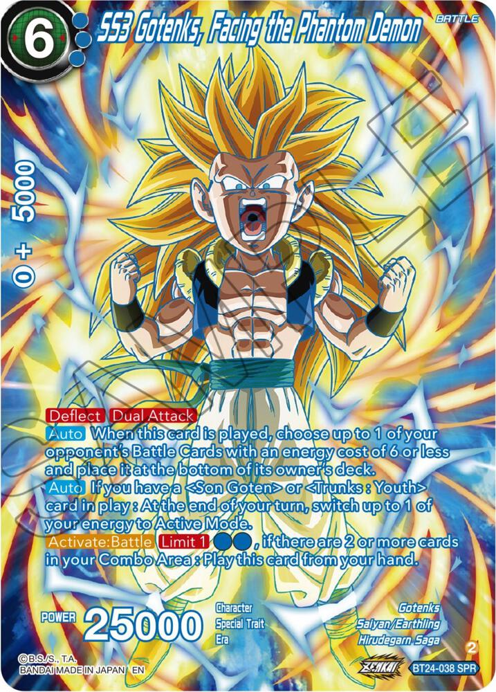 SS3 Gotenks Facing the Phantom Demon SPR BT24-038 Beyond Generations Dragonball Super card