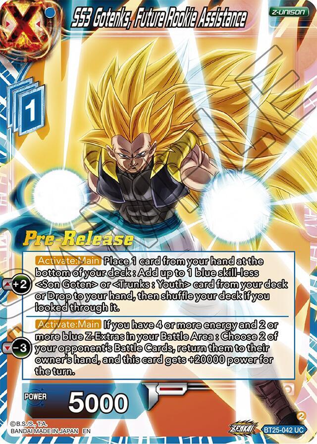 SS3 Gotenks Future Rookie Assistance BT25-042 Legend of the Dragon Balls Pre-Release Cards Dragonball Super card