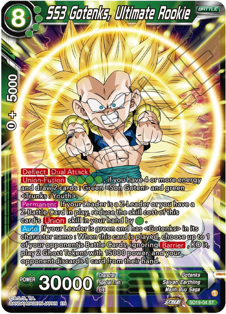 SS3 Gotenks Ultimate Rookie SD19-04 Dawn of the Z-Legends Dragonball Super card