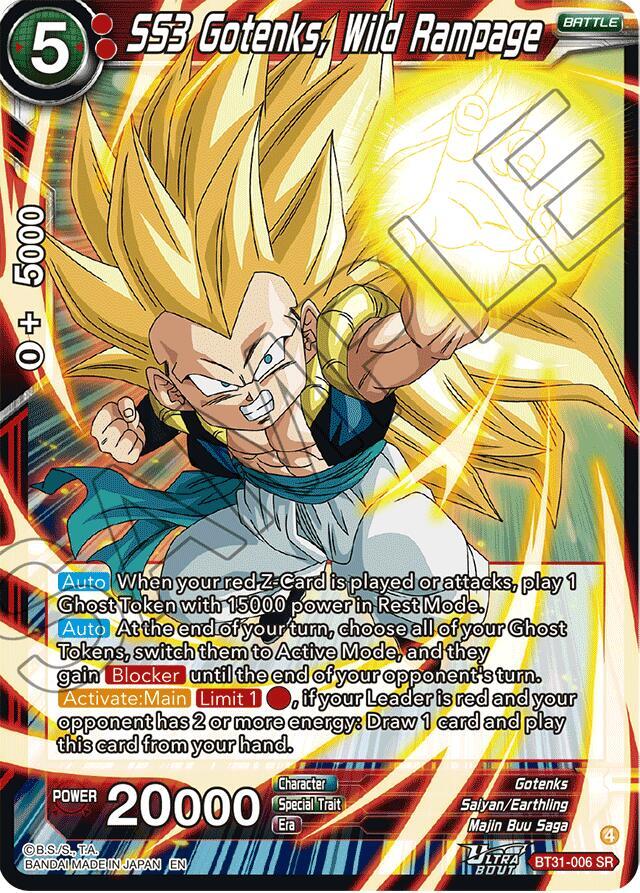 SS3 Gotenks Wild Rampage BT31-006 Impact Beyond Dimensions Dragonball Super card