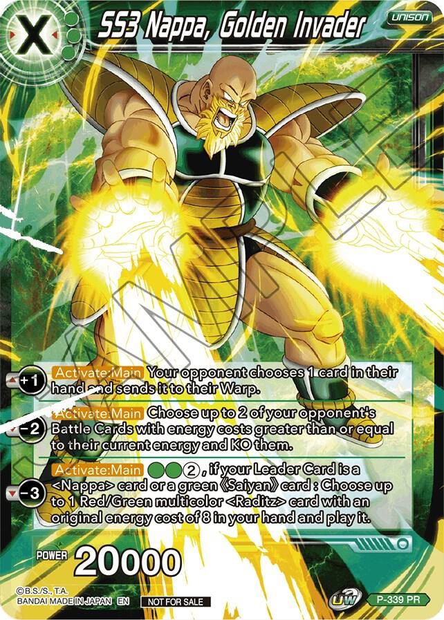 SS3 Nappa Golden Invader P-339 Promotion Cards Dragonball Super card