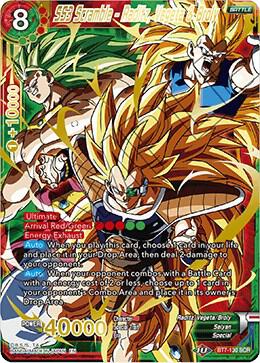 SS3 Scramble Raditz Vegeta and Broly BT7-130 Assault of the Saiyans Dragonball Super card