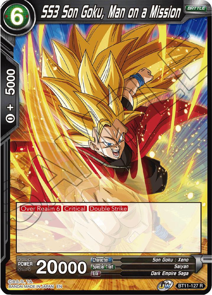 SS3 Son Goku Man on a Mission BT11-127 Vermilion Bloodline Dragonball Super card