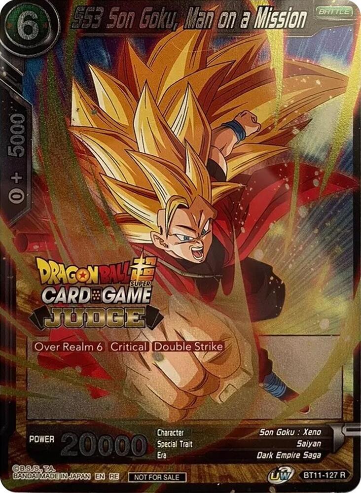 SS3 Son Goku Man on a Mission Judge Pack Vol12 BT11-127 Tournament Promotion Cards Dragonball Super card