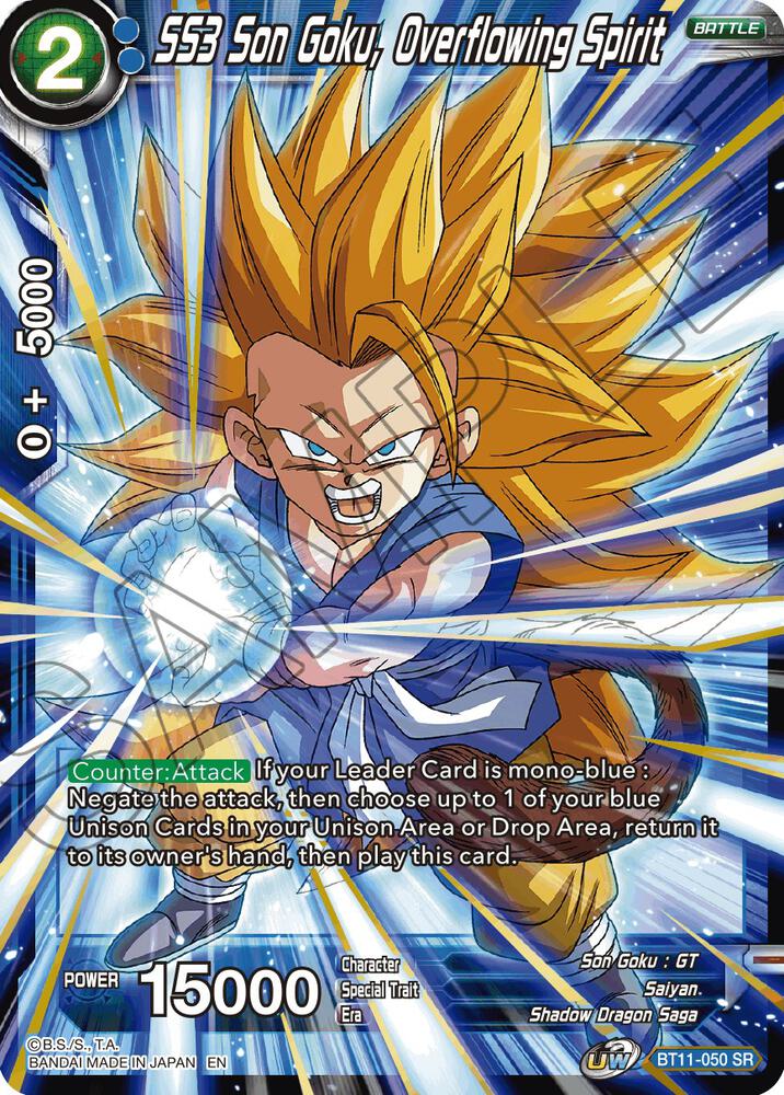 SS3 Son Goku Overflowing Spirit BT11-050 Vermilion Bloodline Dragonball Super card