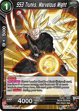 SS3 Trunks Marvelous Might Foil BT12-134 Vicious Rejuvenation Dragonball Super card