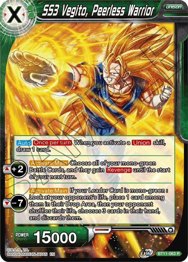 SS3 Vegito Peerless Warrior Foil BT11-063 Vermilion Bloodline Dragonball Super card
