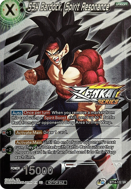 SS4 Bardock Spirit Resonance Event Pack 10 Alternate Foil BT14-122 Tournament Promotion Cards Dragonball Super card