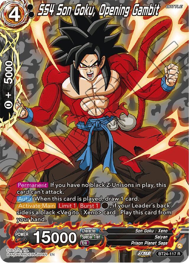 SS4 Son Goku Opening Gambit Collector Booster Silver BT24-117 Beyond Generations Dragonball Super card