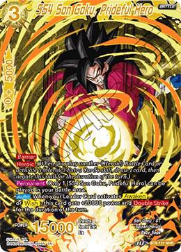 SS4 Son Goku Prideful Hero BT8-131 Malicious Machinations Dragonball Super card