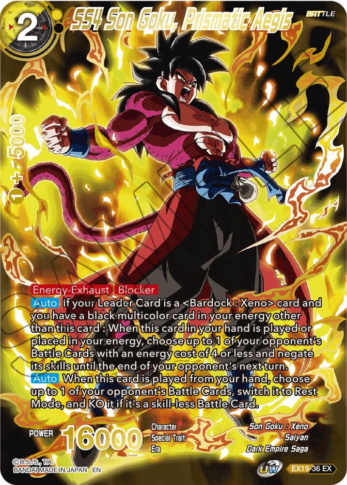 SS4 Son Goku Prismatic Aegis Foil EX19-36 Special Anniversary Set 2021 Dragonball Super card