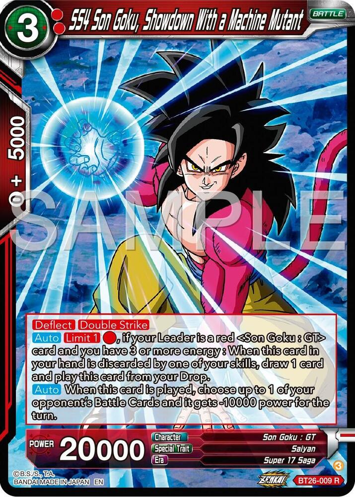 SS4 Son Goku Showdown With a Machine Mutant Foil BT26-009 Ultimate Advent Dragonball Super card