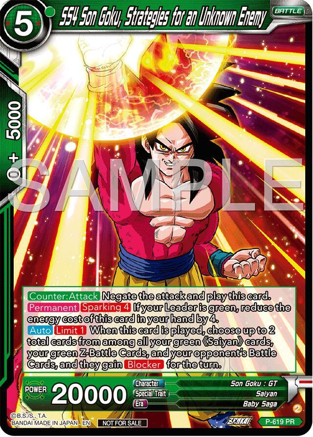 SS4 Son Goku Strategies for an Unknown Enemy Deluxe Pack 2024 Vol2 P-619 Promotion Cards Dragonball Super card