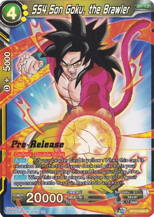 SS4 Son Goku the Brawler BT14-095 Cross Spirits Pre-Release Cards Dragonball Super card