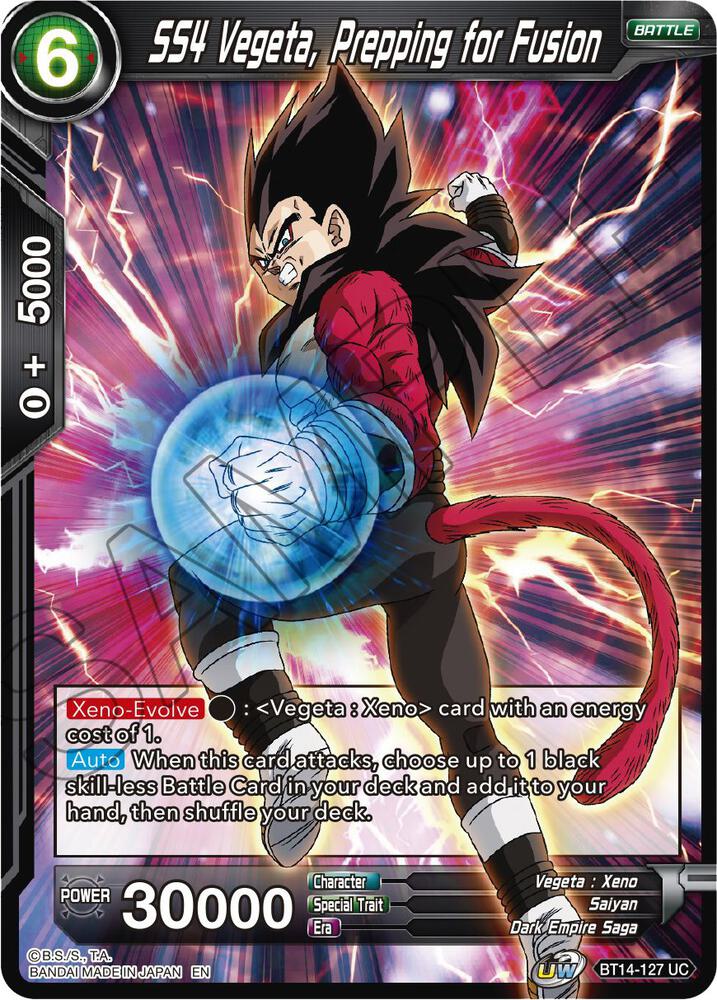 SS4 Vegeta Prepping for Fusion Foil BT14-127 Cross Spirits Dragonball Super card