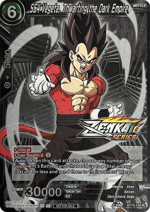 SS4 Vegeta Thwarting the Dark Empire Event Pack 11 BT13-130 Tournament Promotion Cards Dragonball Super card