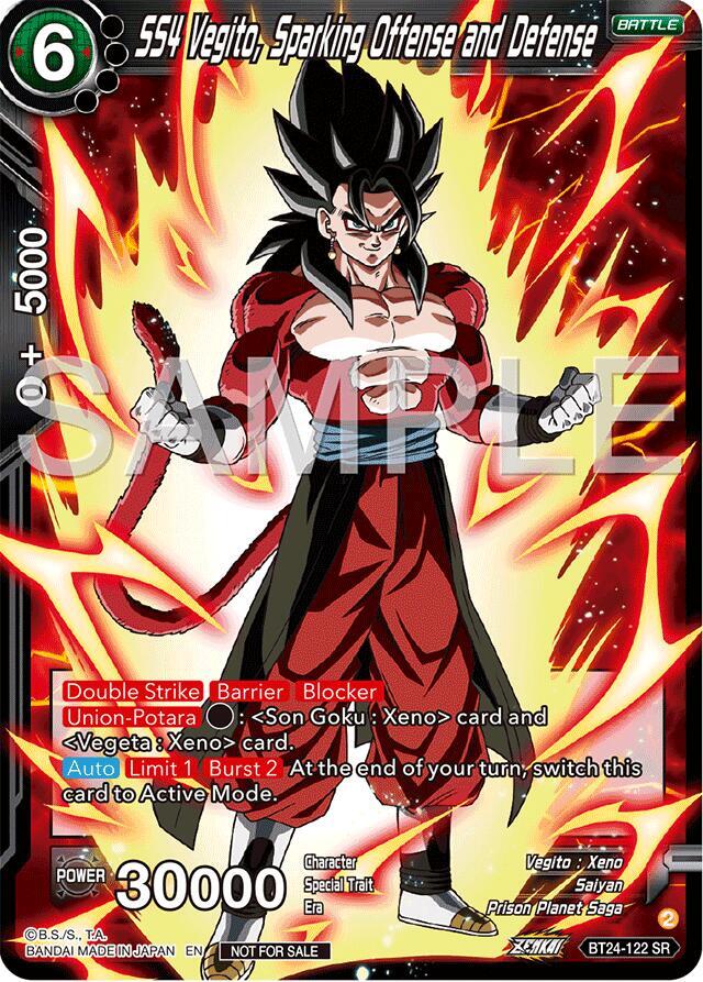 SS4 Vegito Sparking Offense and Defense Championship 2024 Finals Pack BT24-122 Tournament Promotion Cards Dragonball Super card