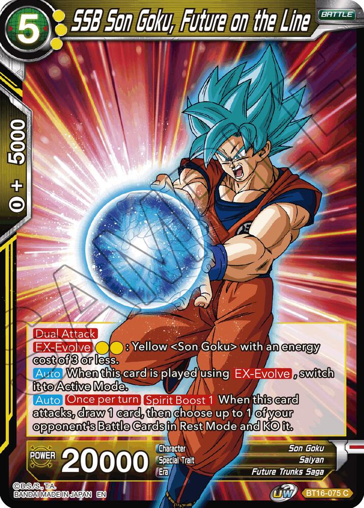 SSB Son Goku Future on the Line Foil BT16-075 Realm of the Gods Dragonball Super card