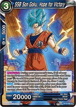 SSB Son Goku Hope for Victory Foil BT10-036 Rise of the Unison Warrior Dragonball Super card
