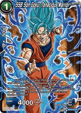 SSB Son Goku Tenacious Warrior Foil SD12-03 Rise of the Unison Warrior Dragonball Super card