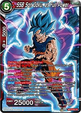 SSB Son Goku at Full Power BT13-017 Supreme Rivalry Dragonball Super card