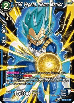 SSB Vegeta Heroic Warrior Foil SD12-04 Rise of the Unison Warrior Dragonball Super card