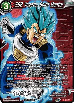 SSB Vegeta Spirit Mentor Winner Stamped P-314 Tournament Promotion Cards Dragonball Super card