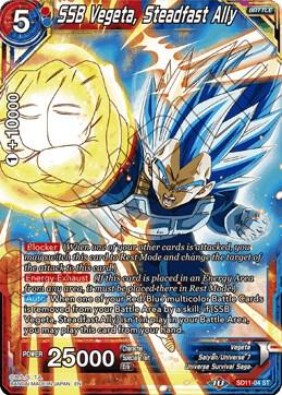 SSB Vegeta Steadfast Ally SD11-04 Universal Onslaught Dragonball Super card