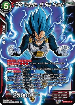 SSB Vegeta at Full Power Foil BT13-021 Supreme Rivalry Dragonball Super card