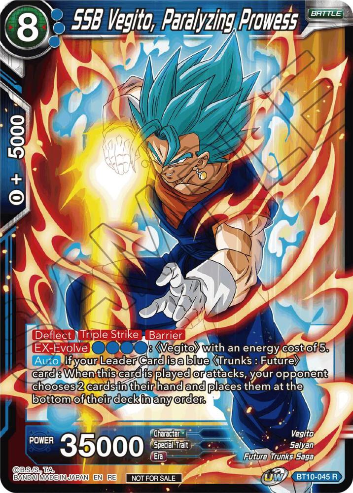 SSB Vegito Paralyzing Prowess Championship Selection Pack 2023 Vol1 BT10-045 Tournament Promotion Cards Dragonball Super card