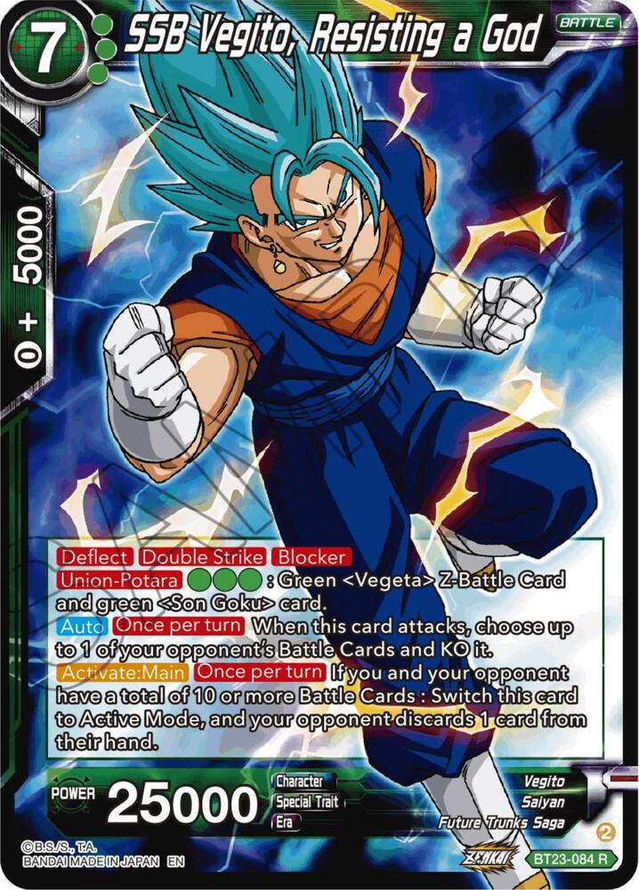 SSB Vegito Resisting a God Foil BT23-084 Perfect Combination Dragonball Super card