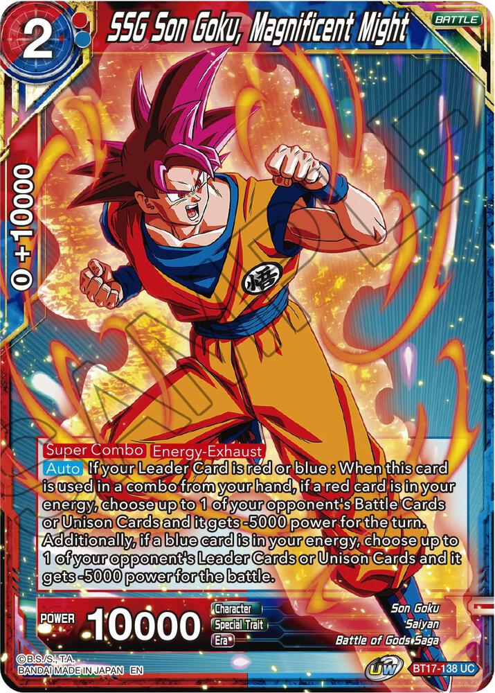 SSG Son Goku Magnificent Might BT17-138 Ultimate Squad Dragonball Super card