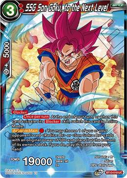 SSG Son Goku to the Next Level Foil BT13-018 Supreme Rivalry Dragonball Super card