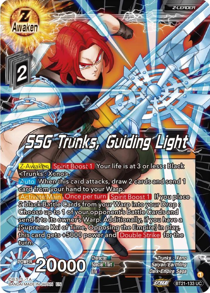 SSG Trunks Guiding Light BT21-133 Wild Resurgence Dragonball Super card