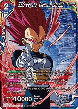 SSG Vegeta Divine Restraint Tournament Pack Vol 7 Winner P-376 Tournament Promotion Cards Dragonball Super card