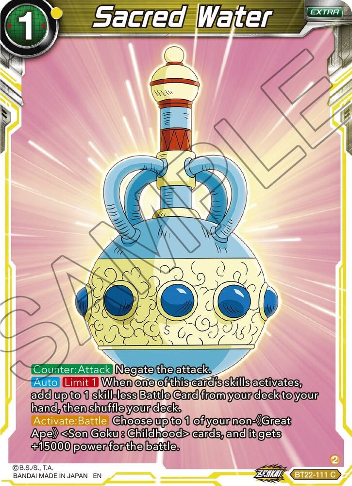 Sacred Water Foil BT22-111 Critical Blow Dragonball Super card