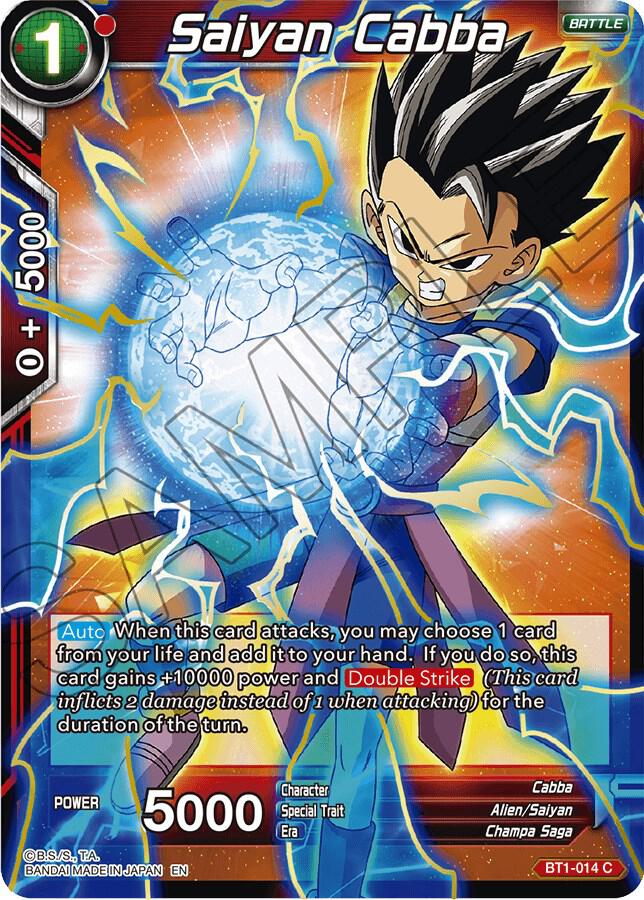 Saiyan Cabba Alternate Art BT1-014 Special Anniversary Set Dragonball Super card