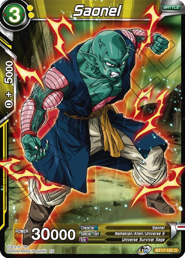 Saonel BT17-101 Ultimate Squad Dragonball Super card