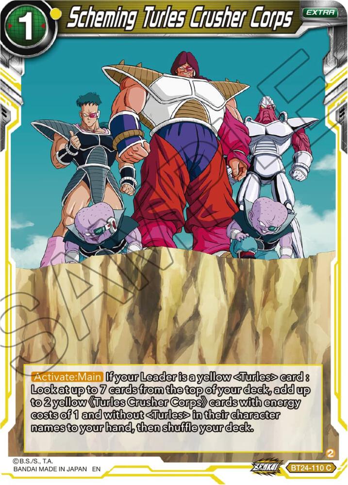 Scheming Turles Crusher Corps Foil BT24-110 Beyond Generations Dragonball Super card