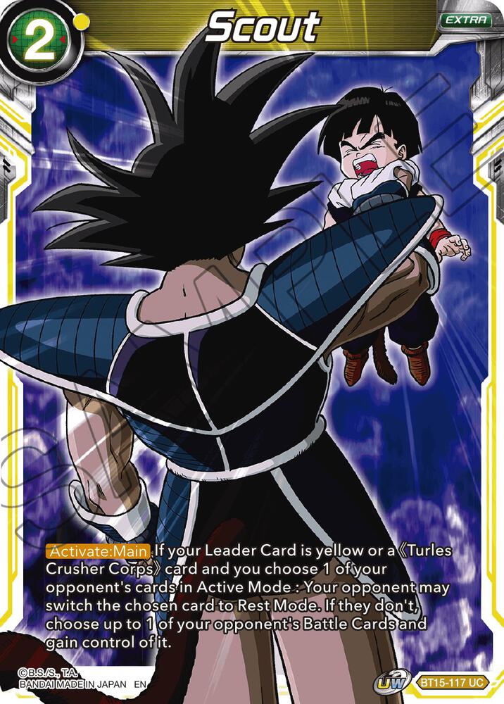 Scout BT15-117 Saiyan Showdown Dragonball Super card