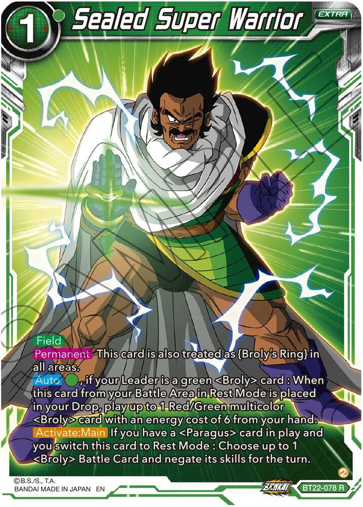 Sealed Super Warrior Foil BT22-078 Critical Blow Dragonball Super card