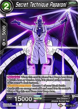 Secret Technique Paparoni DB2-140 Draft Box 05 - Divine Multiverse Dragonball Super card
