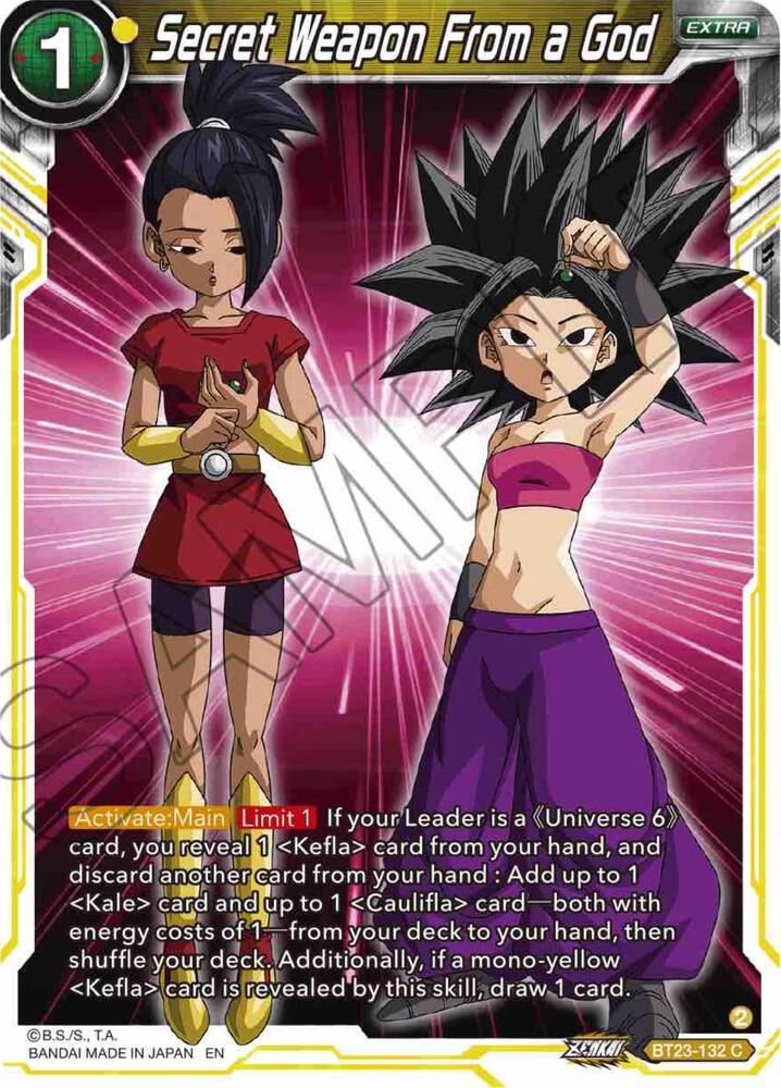 Secret Weapon From a God Foil BT23-132 Perfect Combination Dragonball Super card