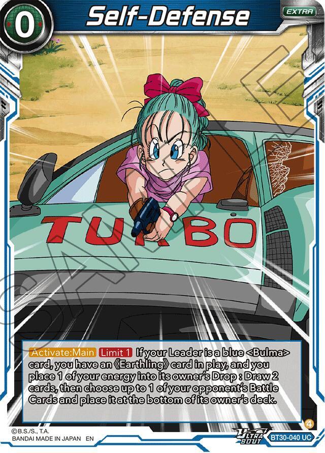Self Defense BT30-040 Three Glorious Fighters Dragonball Super card