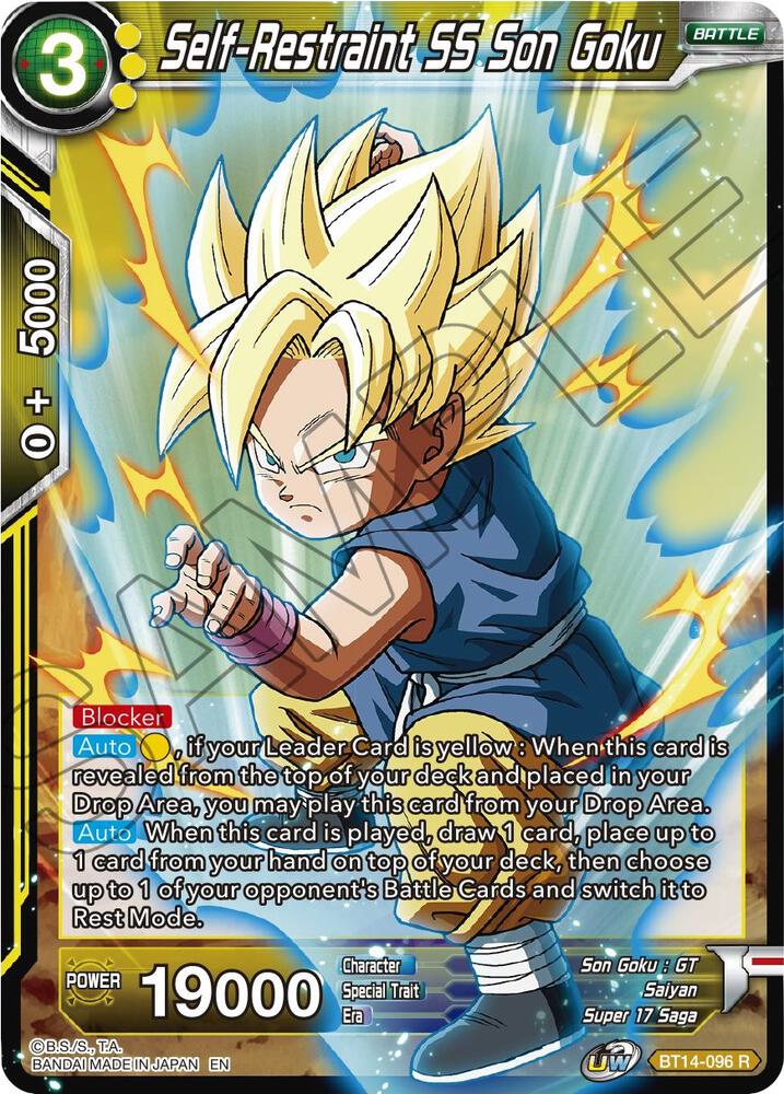 Self Restraint SS Son Goku Foil BT14-096 Cross Spirits Dragonball Super card